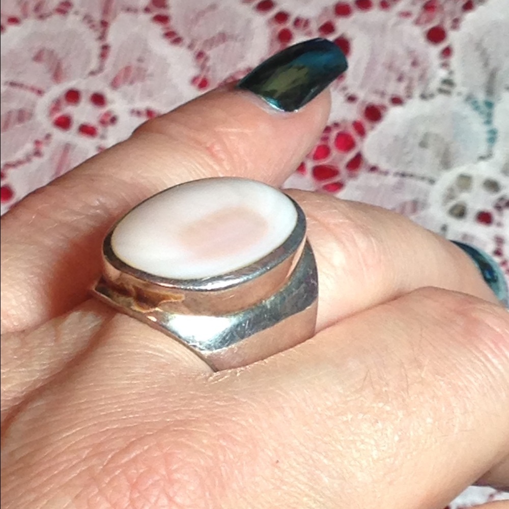 Genuine Sterling Ring with Pink Muscle